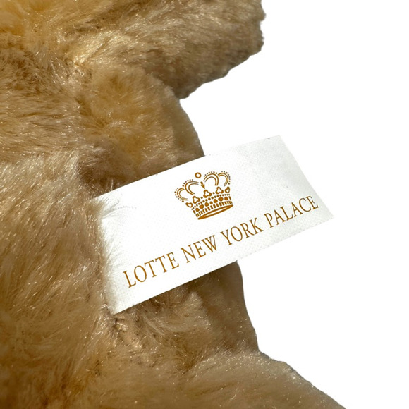 Lotte New York Palace Plush Teddy Bear Stuffed Animal Hotel Tan Rare Collectable - Picture 8 of 8